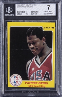 1986 Star Court Kings #14 Patrick Ewing - BGS NM 7